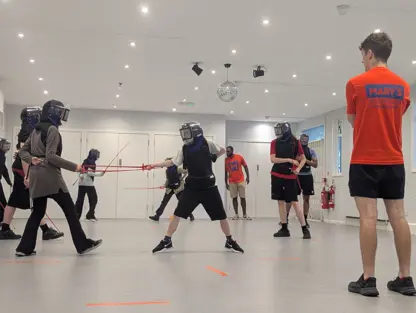 young people fencing
