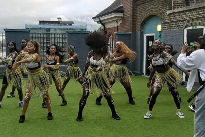 Dancers on the roof terrace at Lift