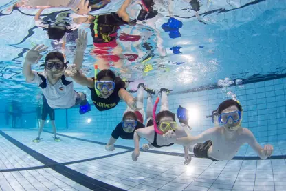 five children snorkelling