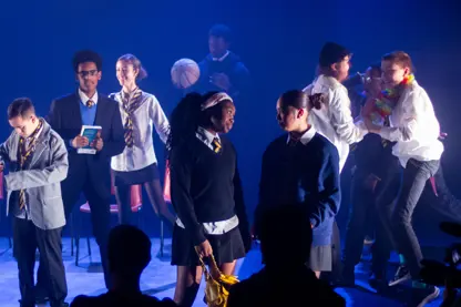 Young actors on stage