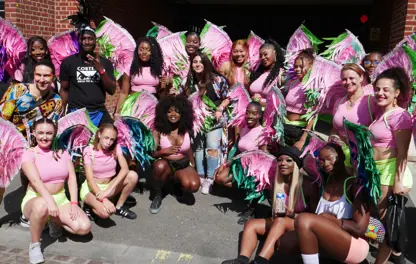 group of carnival dancers